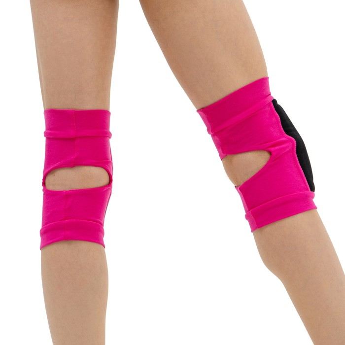 Наколенники для гимнастики и танцев Grace Dance, с уплотнителем, р. XS, 4-7 лет, цвет фуксия/чёрный Наколенники для гимнастики и танцев Grace Dance, с уплотнителем, р. XS, 4-7 лет, цвет фуксия/чёрный