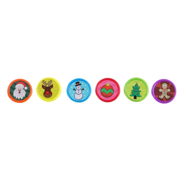 Печать цветная «Новый год», набор 6 шт., МИКС Печать цветная «Новый год», набор 6 шт., МИКС