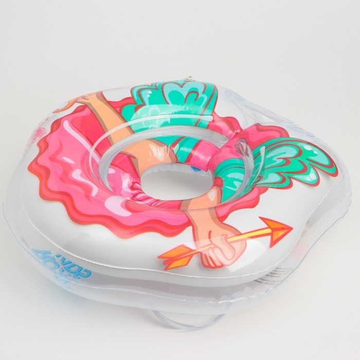 Круг для плавания на шею Flipper &laquo;Ангел&raquo;, надувной, с ручками, цвет розовый