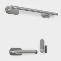 Набор для ванной комнаты, 3 предмета, цвет хром