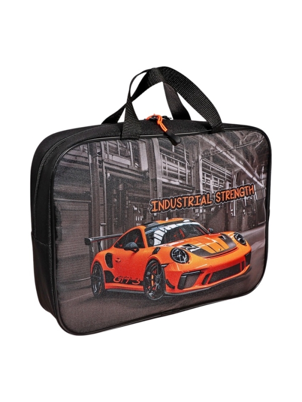 Папка с ручками текстильная А4, 350&times;270&times;80 мм, Stavia &laquo;Оранжевая машина&raquo;