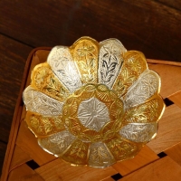 Конфетница "Солнечные лучи" латунь 10х10х4.5 см