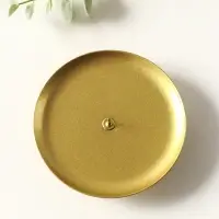 Подсвечник "Чашка на подставке" 10 см, золото