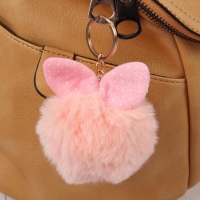 Пушистик на кольце "Шарик с ушками" МИКС 8х8 см