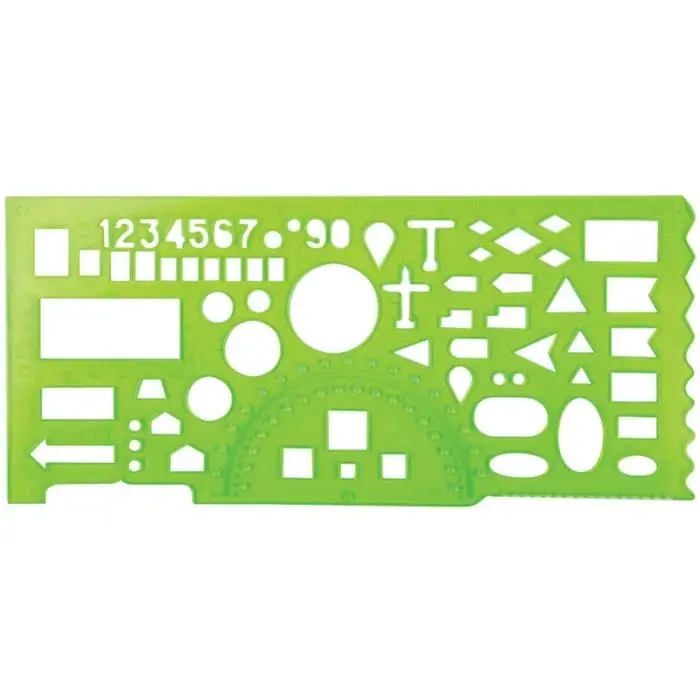 Линейка офицерская 20 см Стамм, пластиковая, отливная шкала, зеленая, европодвес