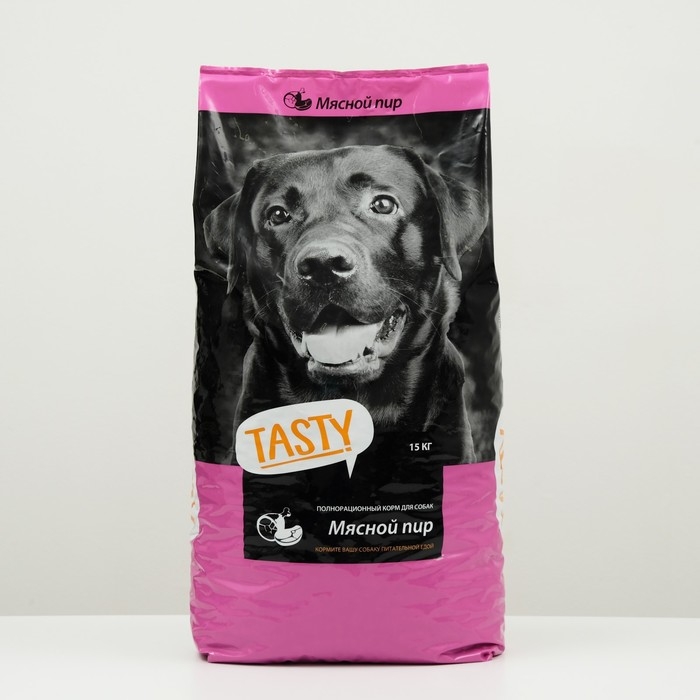 Сухой корм Tasty для собак, мясной пир, 15 кг Сухой корм Tasty для собак, мясной пир, 15 кг