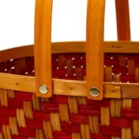 Набор корзин 2 шт 34х27х14  26х24х13 см ручка h=18/18 см красн-оранж