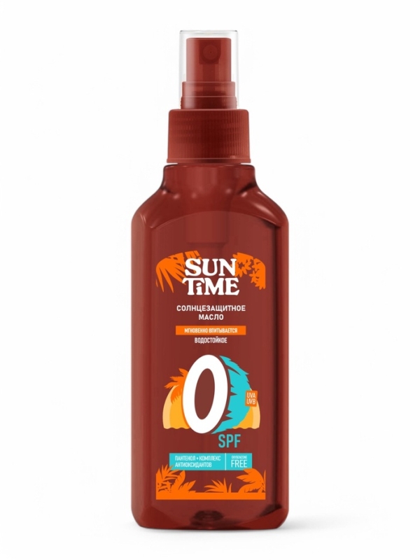 Масло солнцезащитное Sun Time SPF-0 водостойкое, 160 мл