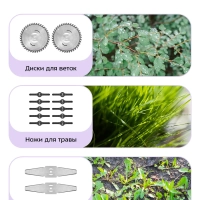 Аккумуляторный садовый триммер КТ-4304 - 650 Вт