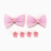 Бант для волос 2 шт, крабики &laquo;Милота&raquo;, 8 х 12,5 см