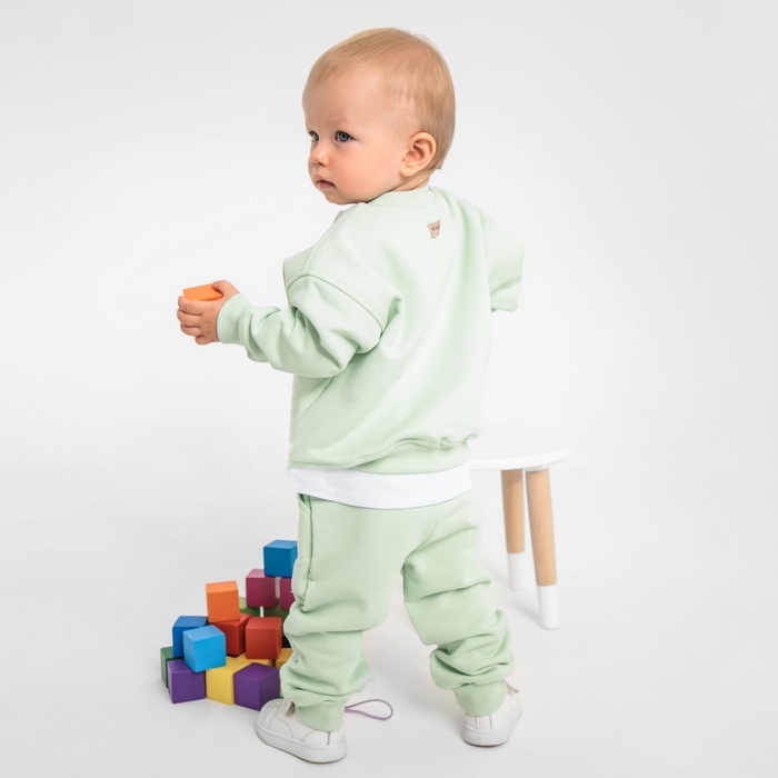 Штаны для малыша MINAKU: Basic Line BABY, цвет шалфей, рост 86-92