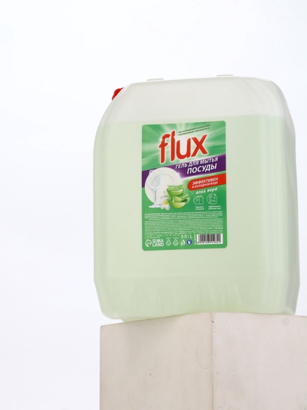 Гель для мытья посуды FLUX "Нежное алоэ",  5 л