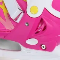 Коньки раздвижные BlackAqua, р. 39-42, для фитнеса, с роликовой платформой, цвет фуксия