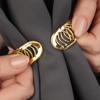 Подхват для штор &laquo;Кольцо&raquo;, 2 &times; 23 см, цвет золотой