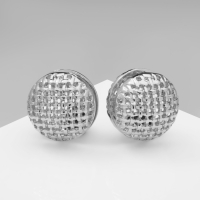 Серьги металл &laquo;Аккорд&raquo; плетение, сфера, цвет серебро