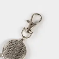 Брелок-кисточка "Ловец снов" 17 см, цв. бордовый, серебристый