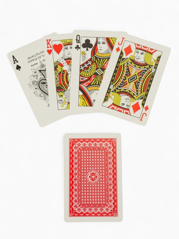 Карты игральные пластиковые 54 шт "Покер", 25 мкм, карта 5.5 х 8.5 см, набор 2 колоды