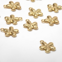Подвеска &laquo;Цветок&raquo; миниатюрный, набор 10 шт., цвет золото