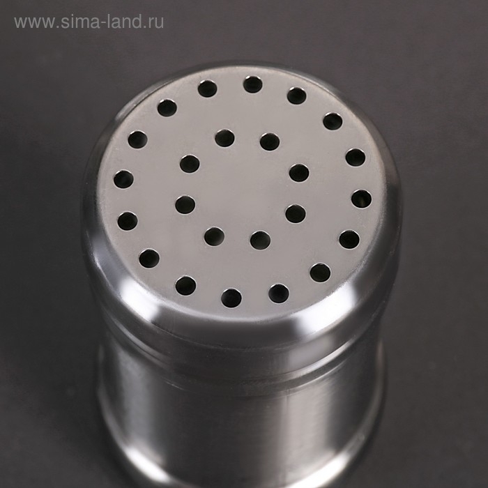 Солонка из нержавеющей стали &laquo;Металлик Сито&raquo;, 120 мл, 4&times;8 см, цвет серебряный