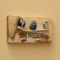 Вешалка "HOME SWEET HOME" дерево Албезия 30х6х15 см