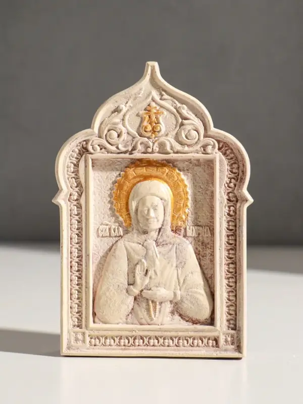 Икона "Святая Матрона" с подвесом размер 12х8х2 см, гипс, роспись