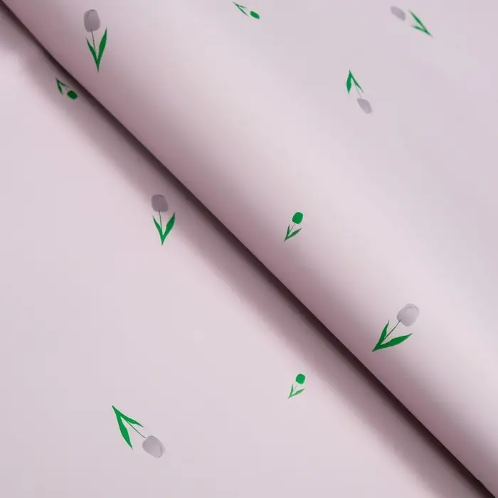 Пленка флористическая, &laquo;Поля тюльпанов&raquo; 65 мкм, пудра темная 58&times;58 см