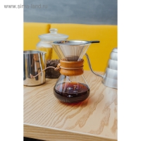 Кемекс стеклянный для заваривания кофе &laquo;Колумб&raquo;, 400 мл, 13&times;11&times;17 см