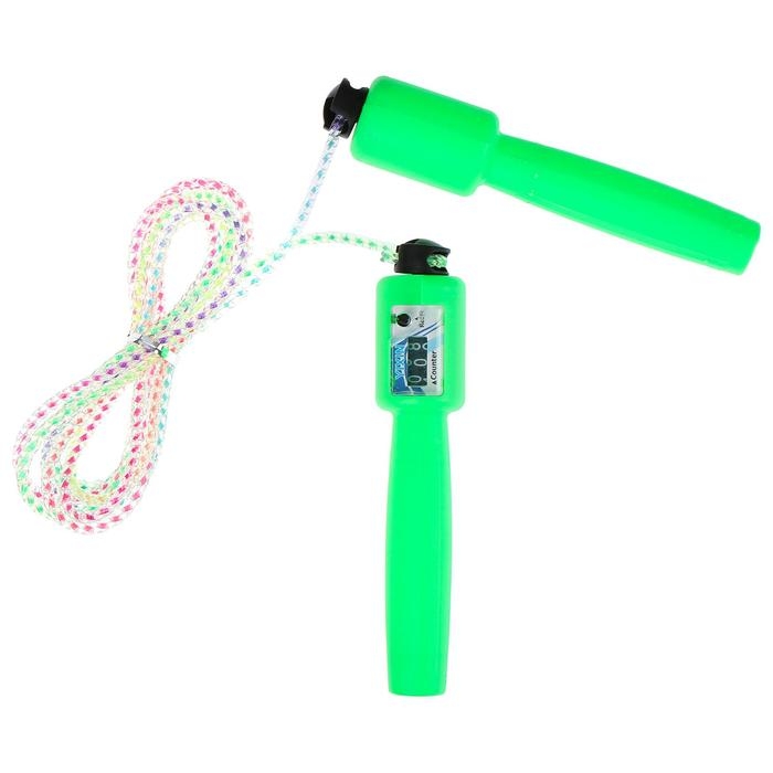 Скакалка со счётчиком, 2,55 м, цвета МИКС Скакалка со счётчиком, 2,55 м, цвета МИКС