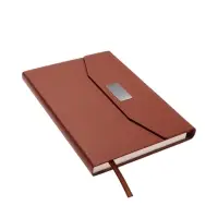 Ежедневник недатированный формат А5, с клапаном, 112л, линия, пвх, Коричневый