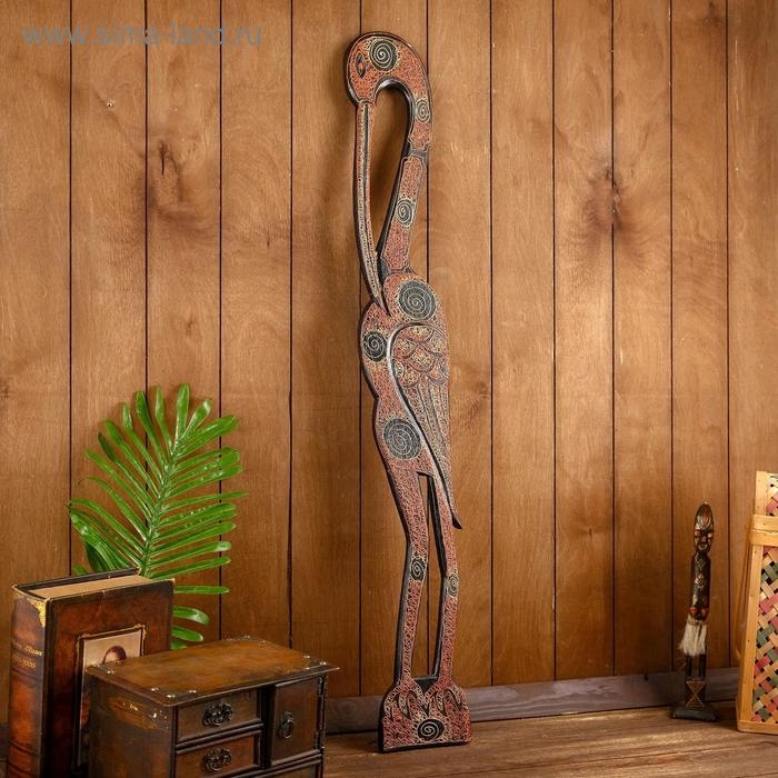 Панно настенное дерево "Аист"МИКС  95х13х1 см