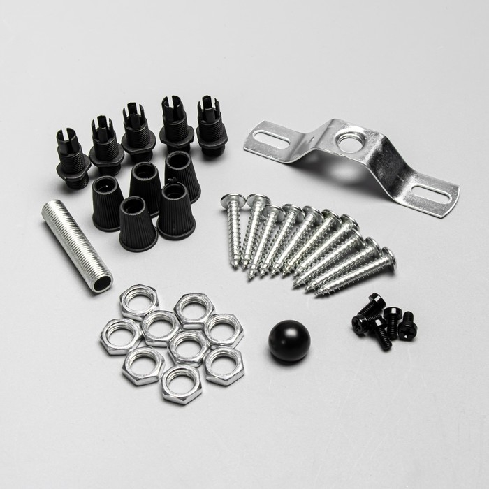 Комплект для светильника "Паук-5" черный 20х20х4см