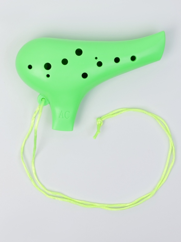 Окарина Music Life 12 отверстий, зелёная, 15,5 х 10 х 4,3 см