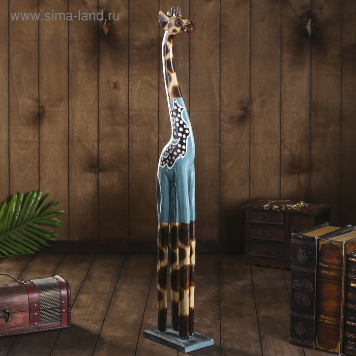 Сувенир дерево "Жираф голубой костюмчик" 12х20х80 см