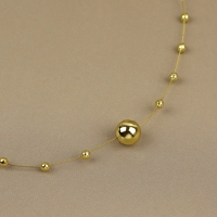 Жемчуг на леске, 3/8 мм, 10 ± 1 м, цвет золотой Жемчуг на леске, 3/8 мм, 10 ± 1 м, цвет золотой