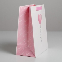 Пакет подарочный ламинированный вертикальный, упаковка, &laquo;Love you&raquo;, MS 18 х 23 х 10 см