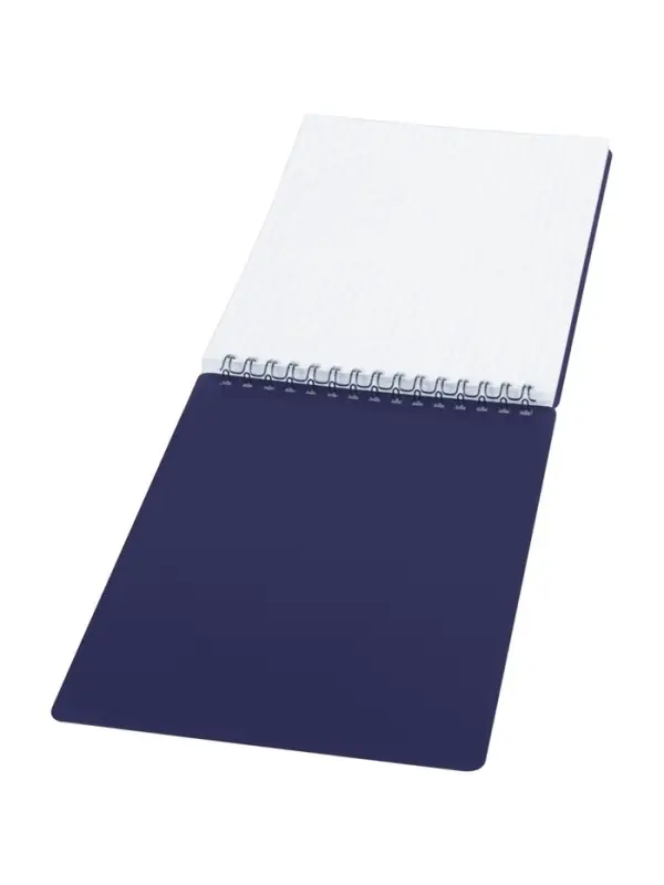 Блокнот А5 60л на гребне BG обл пластик, тисн фольг, синий