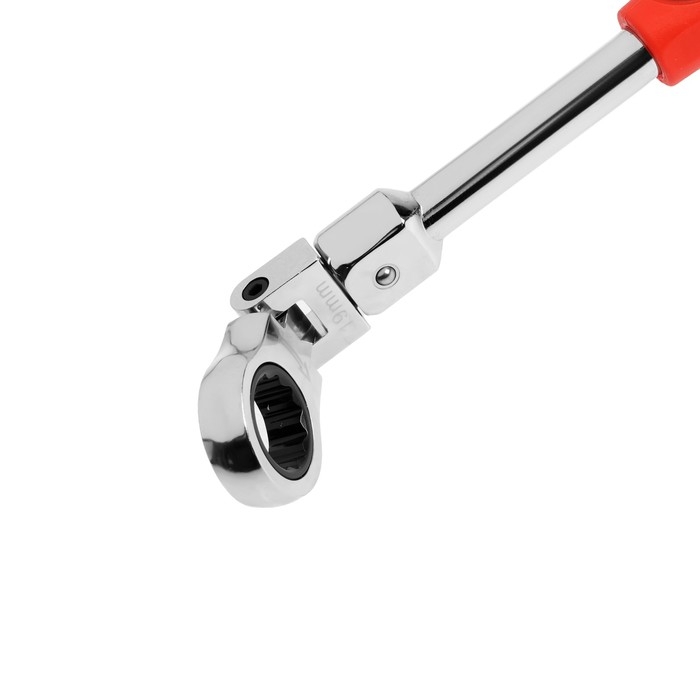 Набор трещоточных ключей ТУНДРА, CrV, сменные поворотные головки 8 - 19 мм, 72 зуба, 8 шт.