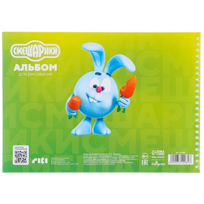 Подарочный набор для творчества, 4 предмета, Смешарики