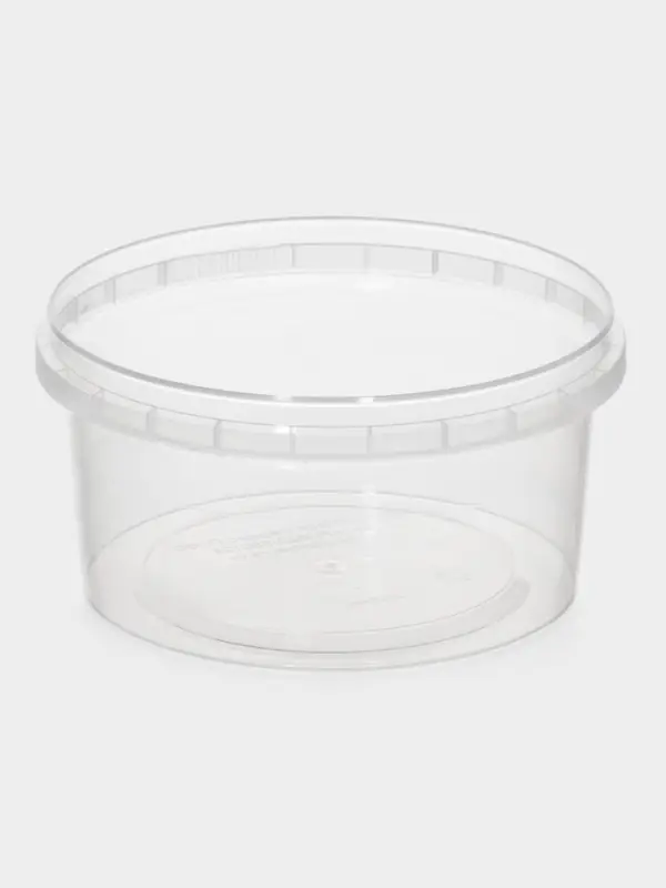 Банка под пресервы пластиковая одноразовая, 485 мл, d=12 см, прозрачная