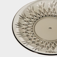 Тарелка &laquo;Грани&raquo;, d=20 см, цвет коричневый