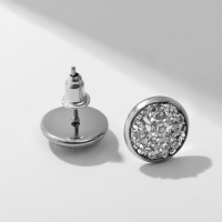 Пусеты &laquo;Акрил&raquo;, цвет серебристый