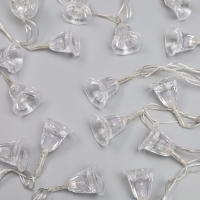 Гирлянда «Нить» 5 м с насадками «Колокольчики», IP20, прозрачная нить, 20 LED, свечение мульти (RG/RB), мигание, 220 В Гирлянда «Нить» 5 м с насадками «Колокольчики», IP20, прозрачная нить, 20 LED, свечение мульти (RG/RB), мигание, 220 В