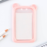 Чехол для бейджа с ушками &laquo;Мишка&raquo;, 7 х 12 см