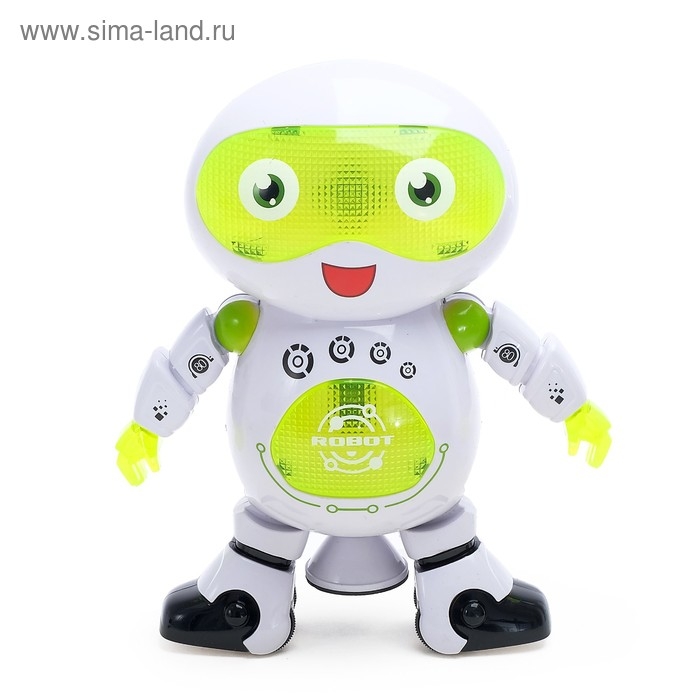 Робот &laquo;Танцор&raquo;, ездит, произвольное движение, световые и звуковые эффекты, работает от батареек