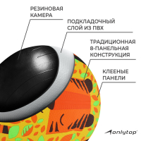 Баскетбольный мяч ONLYTOP &laquo;Лис&raquo;, клееный, 8 панелей, р. 3, резина, резиновая камера