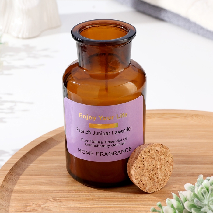 Свеча ароматическая в банке Свеча ароматическая в банке "Лаванда", 6х13 см