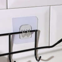 Держатель для кухонных принадлежностей настенный Доляна, 5 крючков, 28&times;8&times;8 см, цвет чёрный