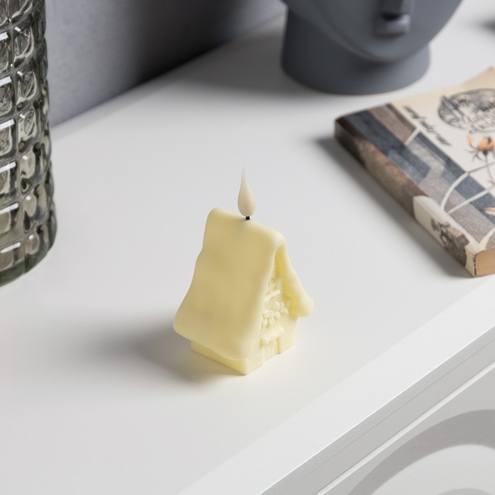 Светодиодная фигура «Домик» 7 × 11.5 × 5.5 см, пластик, батарейки AG13х3 (в комплекте), свечение тёплое белое Светодиодная фигура «Домик» 7 × 11.5 × 5.5 см, пластик, батарейки AG13х3 (в комплекте), свечение тёплое белое