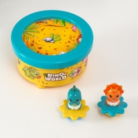 Сувенир музыкальный механический магнитный "Динозавры" 12,2х12,2х11,5 см