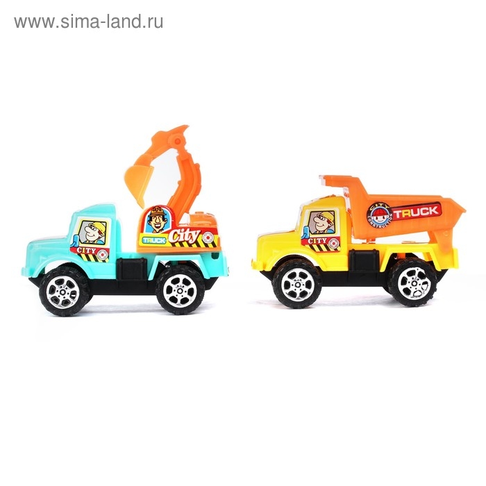 Машина инерционная &laquo;Стройтехника&raquo;, набор 4 шт.